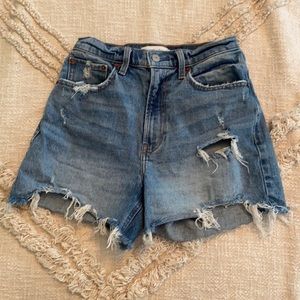 Abercrombie distressed mom shorts